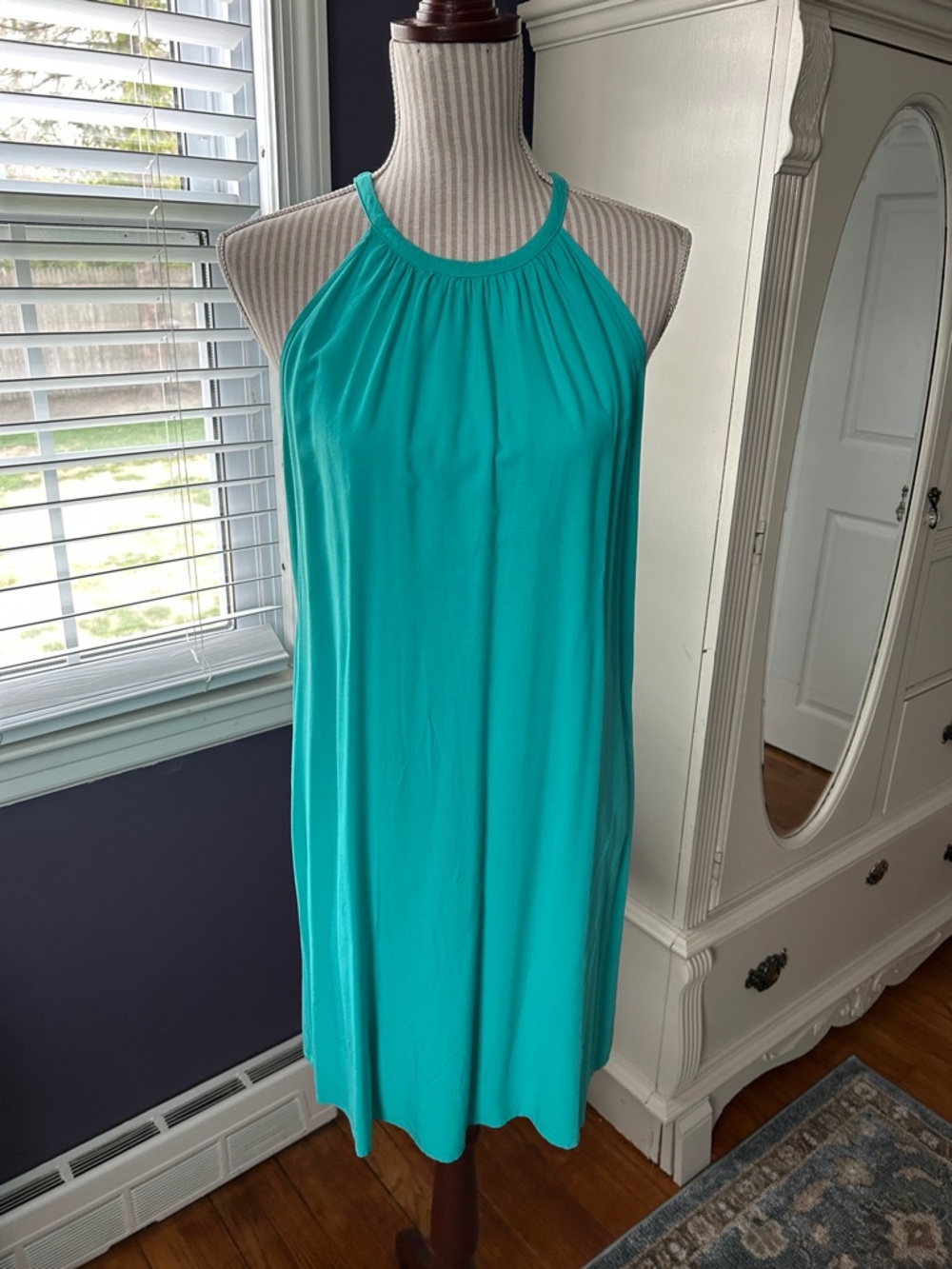 Ann Taylor Teal Halter-Style Dress